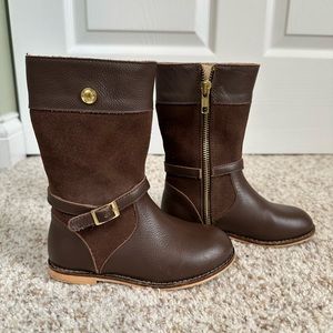 Janie and Jack Brown Riding Boots, Girls size 9